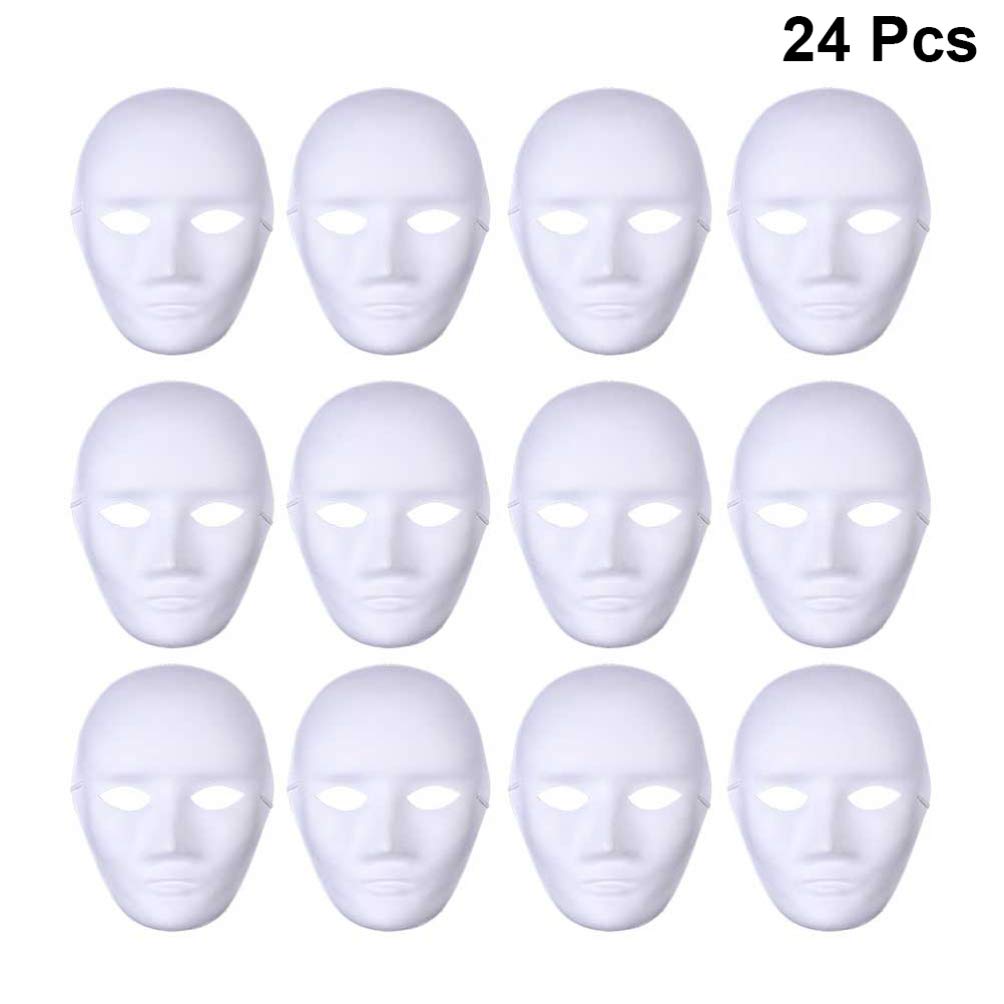 Amscan Schillernde Weiße Vollgesichtsmaske Aus Kunststoff – 15,9 X 19,7 Cm, Für DIY & Kostümpartys
