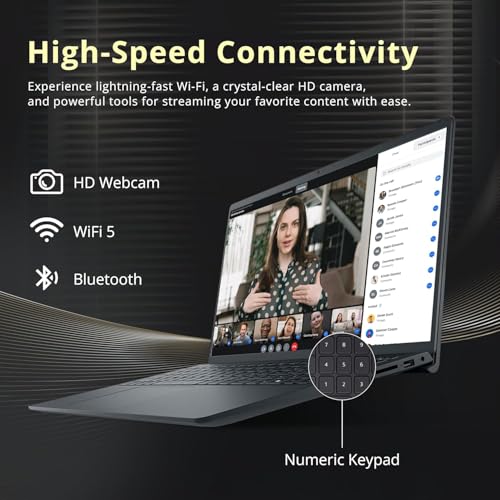 Image of Dell Inspiron 15.6 Inch Business Laptop | FHD Touchscreen | Intel Core i7-1255U, 12th Gen 10-Core CPU (Up to 4.7 GHz) | 32GB RAM, 2TB SSD | Iris Xe Graphics | Windows 11 | WiFi-6 | 9HR Battery