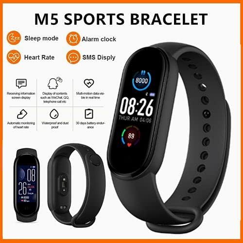 Image of (𝟏𝟎 𝐘𝐞𝐚𝐫𝐬 𝐖𝐚𝐫𝐫𝐚𝐧𝐭𝐲 Smart Fitness Band with Heart Rate Monitor Activity and Step Tracker Calorie and Sleep Monitor Waterproof Bluetooth Smartwatch for Men and Women