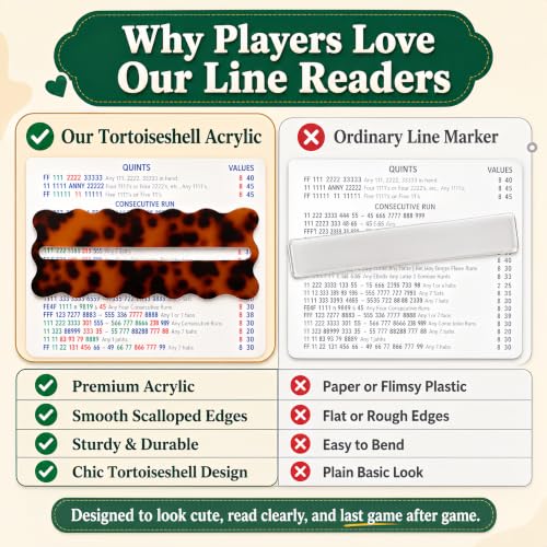 Juego de 4 Lectores de Línea para Mahjong Americano miniatura 5