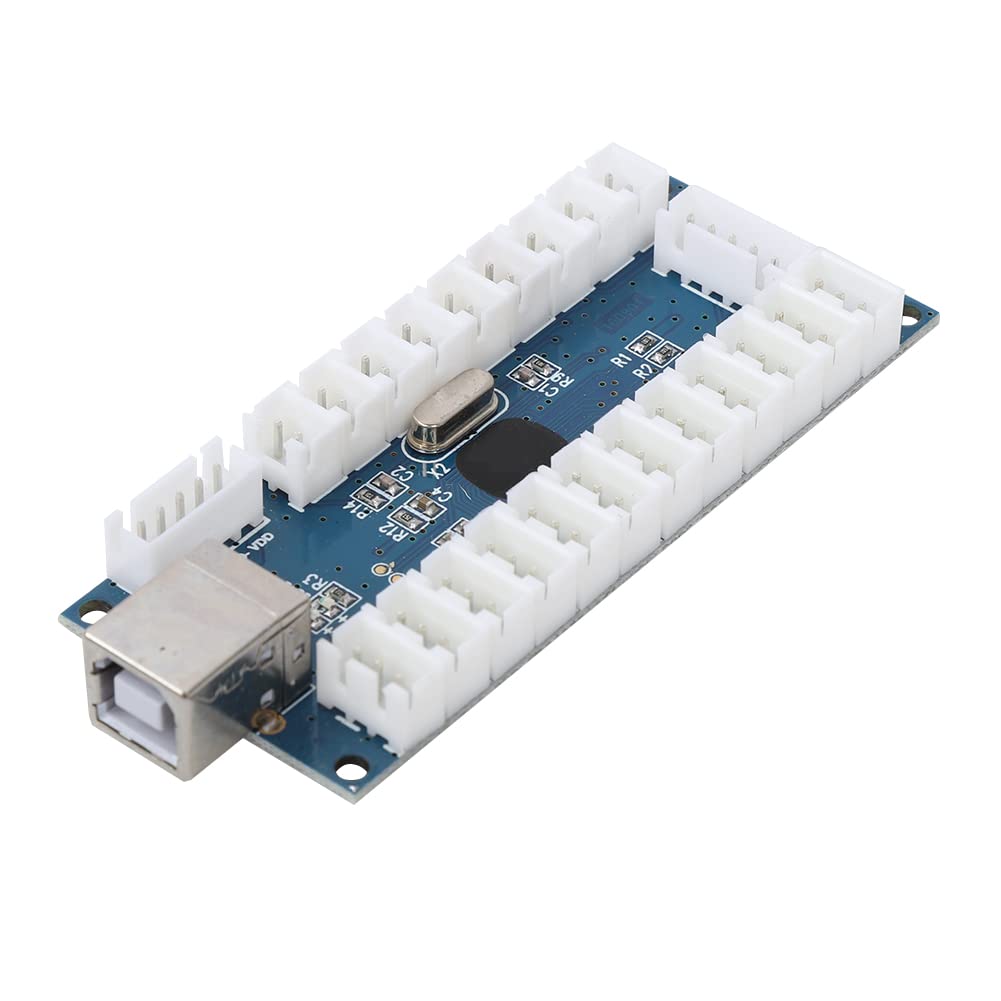 Jectse Joystick DIY Kit USB Controlador de Juego de Lucha para un Jugador con Alta Sensibilidad sin Demora para Juegos en Casa (GREEN)