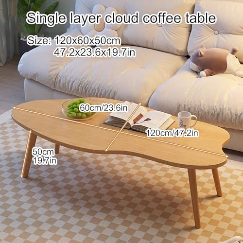 Table à manger moderne en forme de nuage et table d'appoint blanche pour chambre