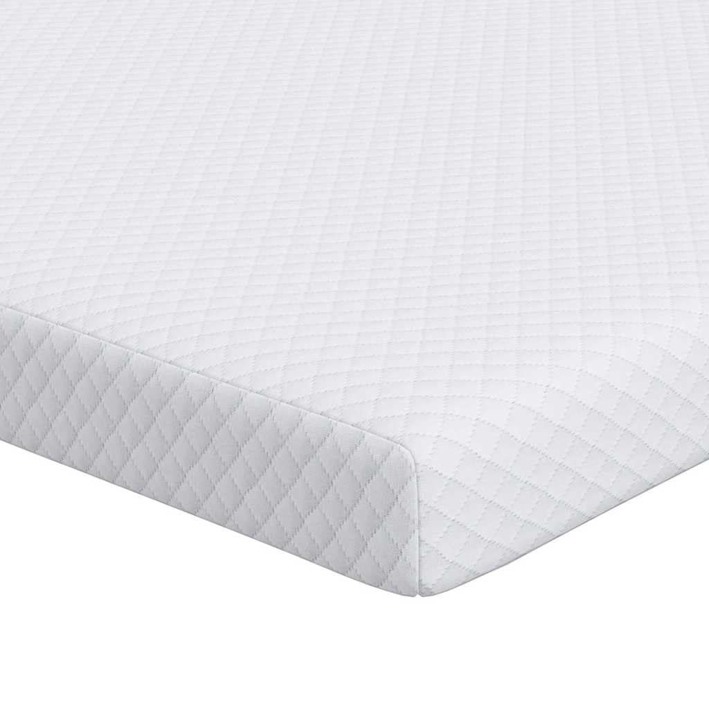 Cubrecolchón de espuma viscoelástica, color blanco, 140 x 200 cm, tejido jacquard, con espuma viscoelástica de alta densidad para una mayor comodidad y diseño moderno