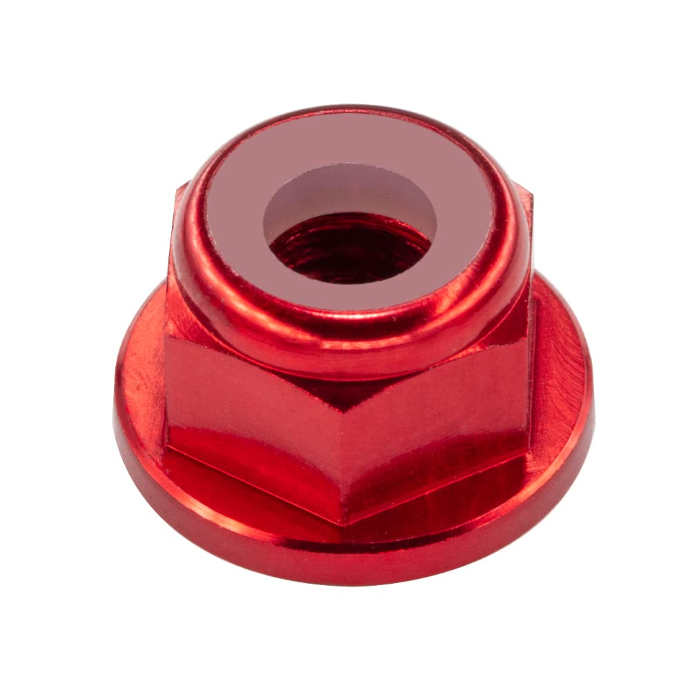 30pcs FPV M5 Nuts CW Self-Locking Lock Nuts Flanged Nylon Insert Aluminum Alloy for FPV Parts Quadcopter Motor Prop Adapter RC Racing Drone (6 Colors)