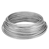 LANZLC 30M Stahlseil 5 mm, Edelstahl Drahtseil PVC Ummantelt mit 7 × 7 Litzenkern, 4 mm Kern – Flexibel Zuschneidbar für Zaun, String Light Hängend, Wäscheleine, Kletterpflanzen