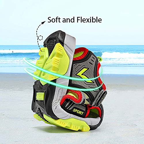 Jmfchi Boys Girls Sports Sandals Summer Kids Outdoor Water Shoes Quick Drying Athletic Sandals Child Pool Beach Sandals Closed Toe Size 4 #TOP3