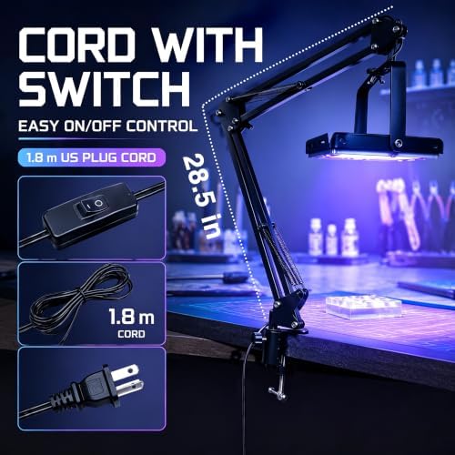 Tasolotoho 스크린 인쇄, 스탠드 및 클램프용 100W 96 LED 자외선 395nm — 사진 4
