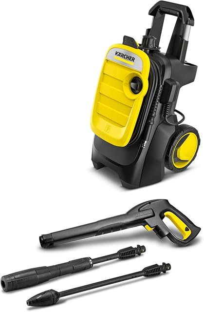 Kärcher K 5 Compact myjka ciśnieniowa, ciśnienie: 145 bar, wydajność: 500 l/h, wydajność powierzchniowa: 40 m²/h, filtr, waga: 12 kg, wąż i pistolet, dysza rotacyjna, lanca Vario Power