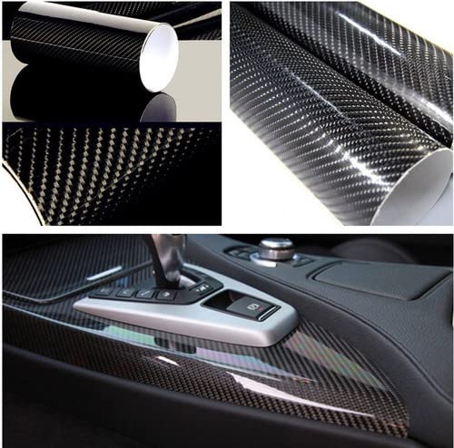 Auto Accessories 5D Glossy Carbon Fiber Wrap Vinyl Film Car Interior Wrap Stickers, Car Diy Interior Exterior (12*60Inch) (Us Stock) #TOP2