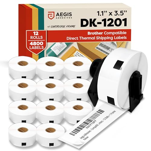 Étiquettes DK-1201 compatibles Brother 29mm x 90mm pour imprimante QL