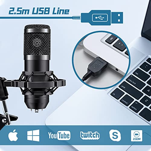 USB Microphone, Professional 192kHz/24Bit Plug & Play PC Computer