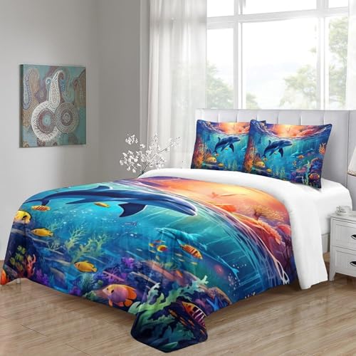 Housse de couette dauphin 3D en microfibre premium de qualité supérieure - 5