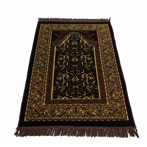 Homeart Alfombra De Oración De Terciopelo Para Musulmanes, Alfombra De Oración Islámica Fina De Felpa Suave, Janamaz, Sajada, Alfombra De Oración, Patrón De Jeddah, Cacao Marrón Homeart Alfombra De Oración De Terciopelo Para Musulmanes, Alfombra De Oración Islámica Fina De Felpa Suave, Janamaz, Sajada, Alfombra De Oración, Patrón De Jeddah, Cacao Marrón