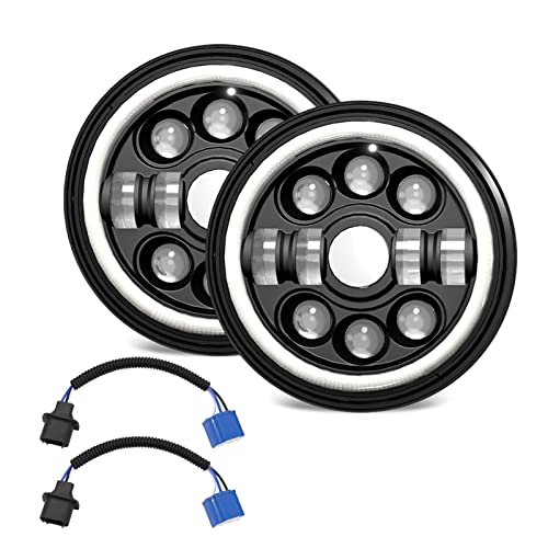 Phare LED Rond de 7 Pouces Idéal pour les Voyages de Nuit en Moto et Voiture