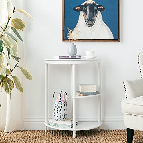 Frenchi Home Furnishing Half Moon Console Table, White #TOP6