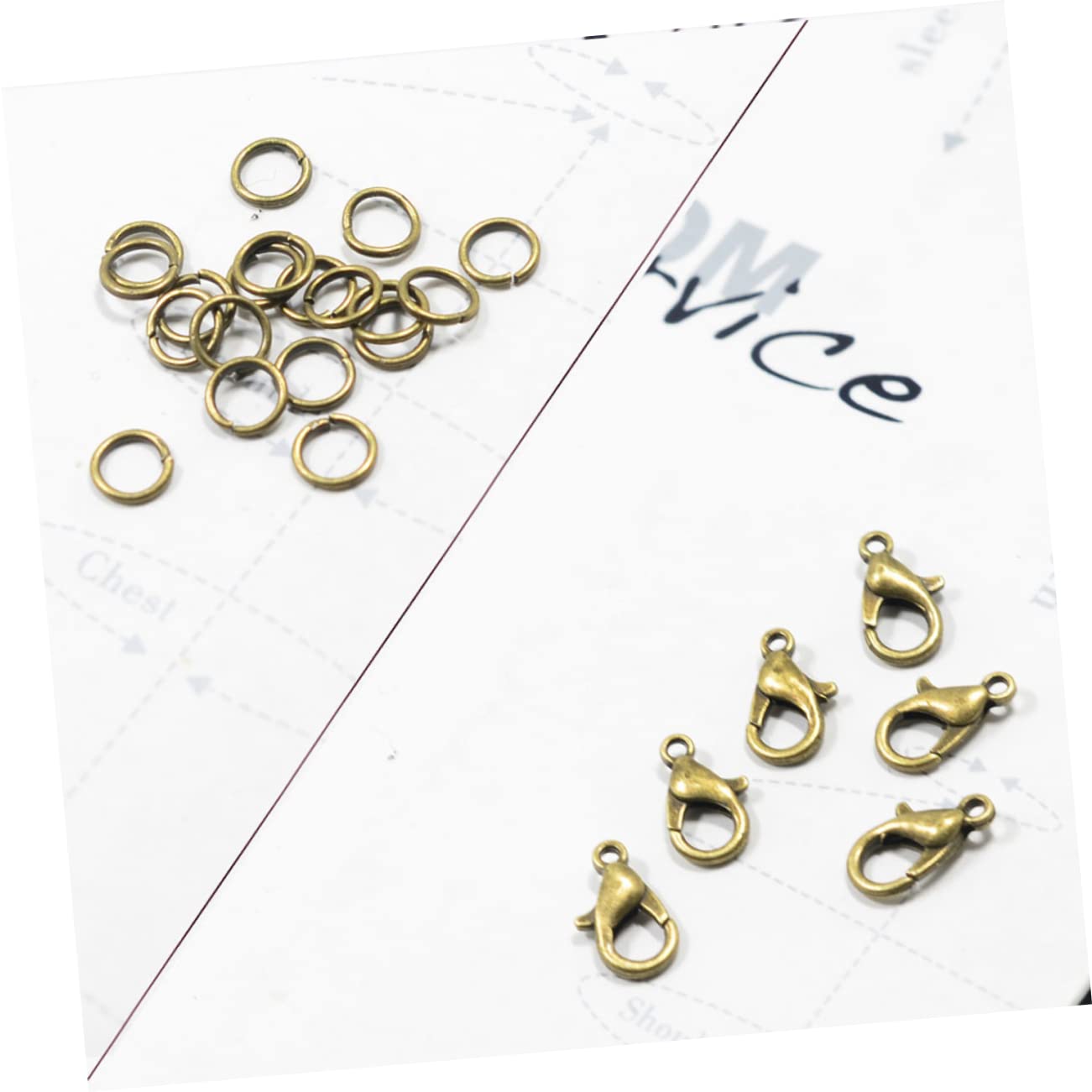 LALAFINA 2376piezas Accesorios De Joyería Incluye Broches De Langosta y Anillas Abiertas Para Pulseras y Collares