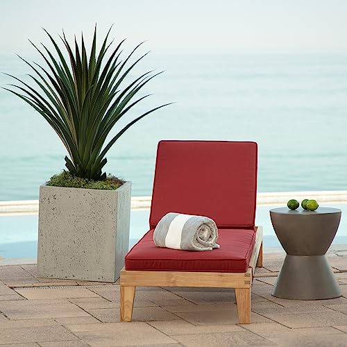 Arden Selections Oasis Outdoor Chaise Lounge Cushion 49 X 26, Classic Red #TOP1