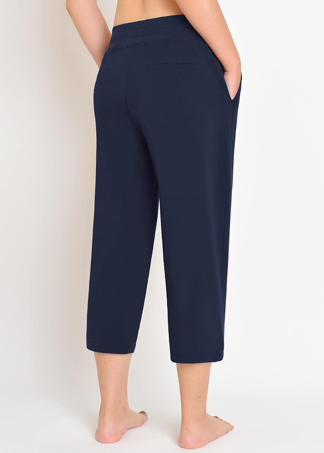 Weintee Women's Cotton Capri Pants with Pockets - Image 2