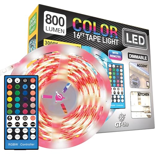 Tira LED GT-Lite 800 Lúmenes 16ft Blanco y Color miniatura 1