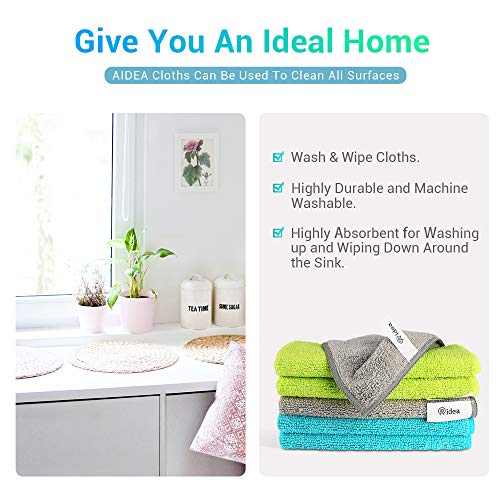 image for AIDEA Microfiber Cleaning Cloths Softer Highly Absorbent, Lint Free St