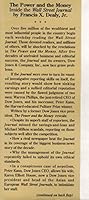 The Power and the Money: Inside the Wall Street Journal 1559721189 Book Cover