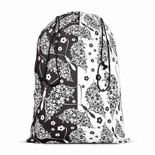 Image of ArtzFolio Butterflies & Flowers | Reusable Sack Bag | Bag for Gym, Storage, Vegetable & Travel