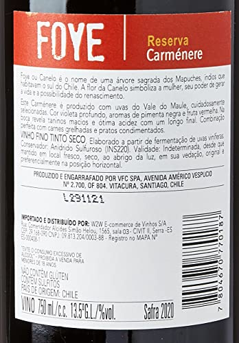 Viña Bouchon Foye Reserva Carménère Carmenère 750 Ml