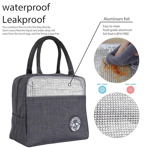 Image of Milton Lunch Box Bag | Waterproof & Leakproof Lunch Tote Organizer | Reusable Insulated Tiffin Bag for Men & Women | Perfect for Office, School, College & Travel - Grey