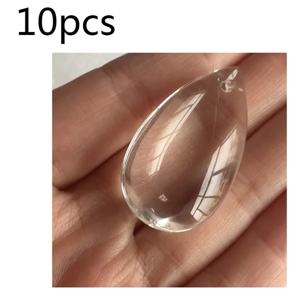 ZTBH 38mm przezroczysty kolor kropla wody kryształ fasetowany luźny wisiorek koraliki (76mm 10pcs)