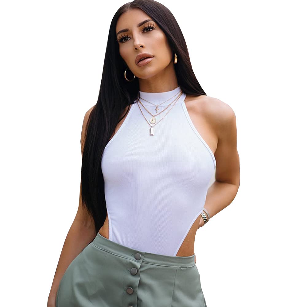 Body Femme Sexy Bodysuit Turtle Neck Jumpsuit Combinaisons Couleur Unie Justaucorps Bodys Combishort Corset Lingerie Moulant Top Haut Shirt