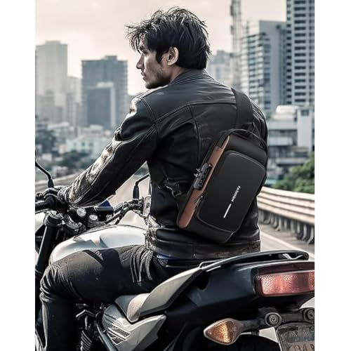 Image of SKYTONE Side Bag Anti Theft Unisex Waterproof, USB Charging port Shoulder Backpack With Multifunctional Use for Travel, Hiking, Camping, Daily Out
