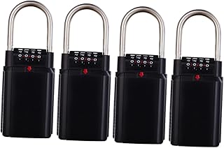 Ciieeo Caixa De Bloqueio De Chave De 4 Dígitos Caixa De Bloqueio De Chave De 4 Dígitos Caixa De Bloqueio De Segurança Caixa De Bloqueio Portátil Caixa De Armazenamento Ao Ar Livre Caixa