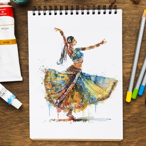 Image of DAZO Paper A5 Sketch Book, 140 GSM, 50 Sheets, Ultra Premium Series, Spiral Bound, Watercolor, 148 x 210 mm