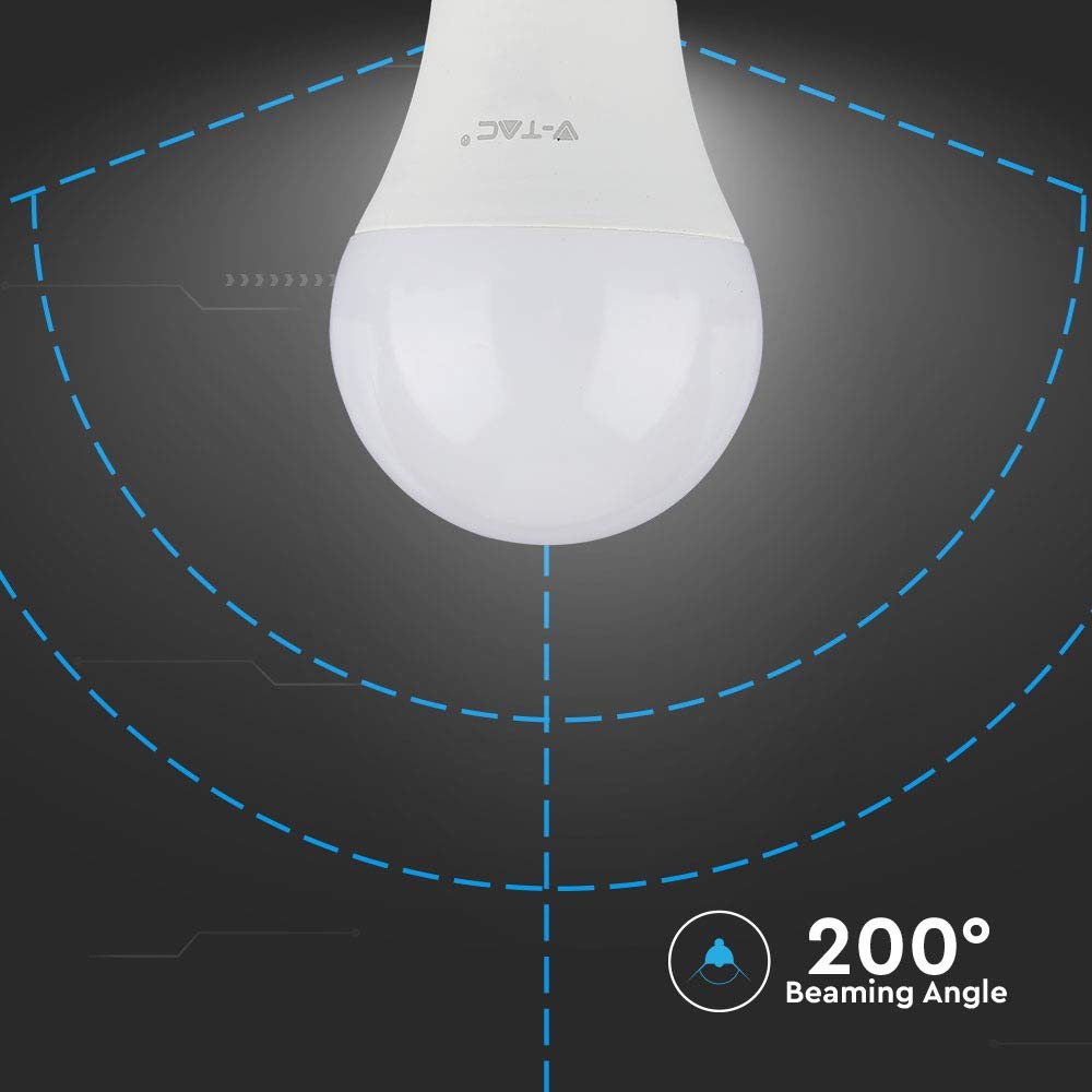 V-TAC - Lampadina LED E27, 9 W (sostituisce 60 W), luce bianca fredda, confezione da 5