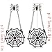 SUNSCSC Black Spider Web Dangle Hook Earrings for Women Girls Gothic Punk Vintage Halloween Jewelry