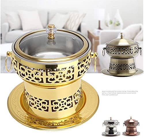 Olla Caliente Buffet Retro de Acero Inoxidable para Cocina miniatura 6