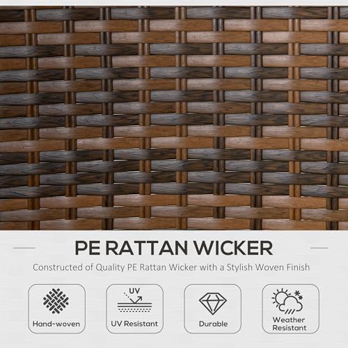 Outsunny US860-257V00DB0131 4 Piece Pe Rattan Outdoor Patio Furniture Set thumb #2