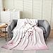 Erosebridal Cherry Blossoms Throw Blanket for Kids Girls Woman Couple,Pink Japanese Style Romantic Theme Fleece Blanket Throw 50x60,Botanical Floral Printed Plush Blanket Sofa Bed Couch Decor