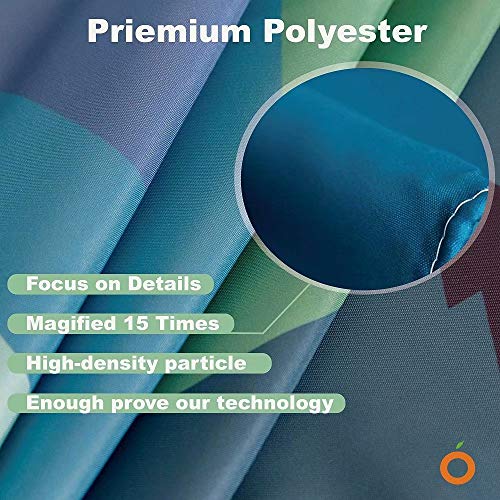 Ofat Home Green Mountain Forest Moon Star Cloud Kids Shower Curtain Sets With Hooks For Bathroom, Waterproof Fabric No Liner Needed Washable, 72X72 Inches，90Gsm Fabric #TOP1