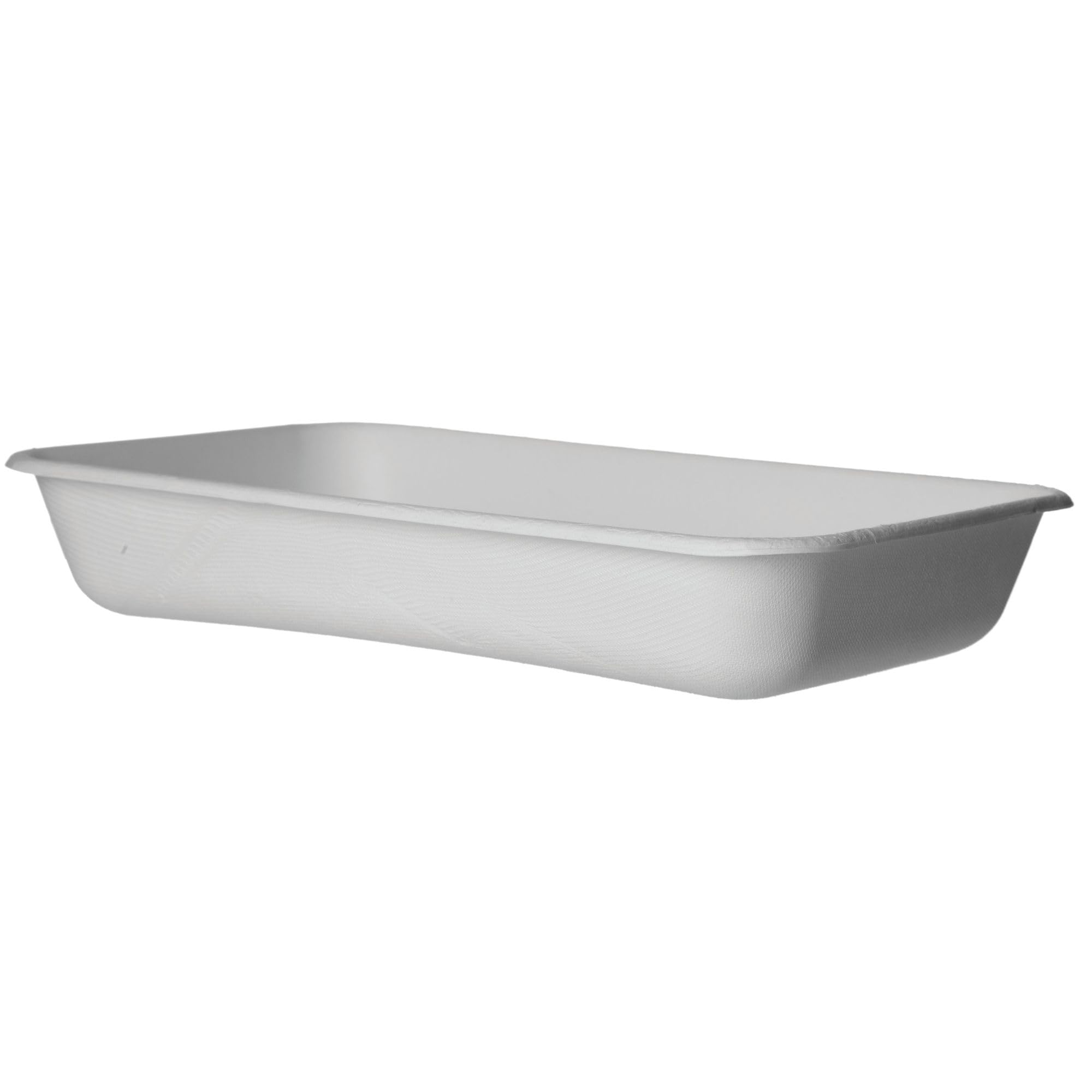 Eco-Products Vanguard WorldView - Contenedores compostables de comida para llevar de caña de azúcar, sin PFAS añadidos, 10 x 7 pulgadas, color blanco, caja de 200