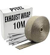 Bande Thermique Echappement 10m X 5cm Moto En Fibre De Basalte Avec Colliers De Serrage Inox Pour Tuyau D'échappement Ruban Isolant Thermique