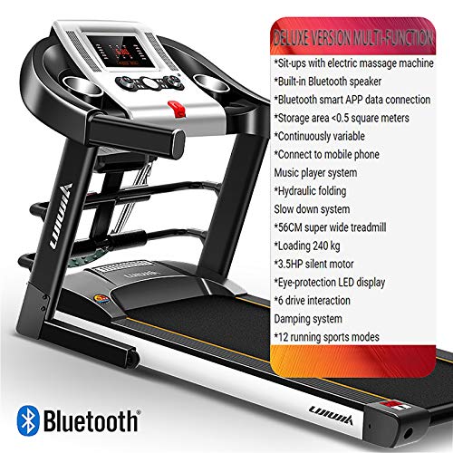 Foto von Laufband Klappbar Elektrisch Intelligentes Luxus-Laufband Cardio-Fitness-Training GeräUscharmes Multifunktions-Heimlauf-LaufgeräT Einstellbarer Geschwindigkeit füR Das HeimbüRo