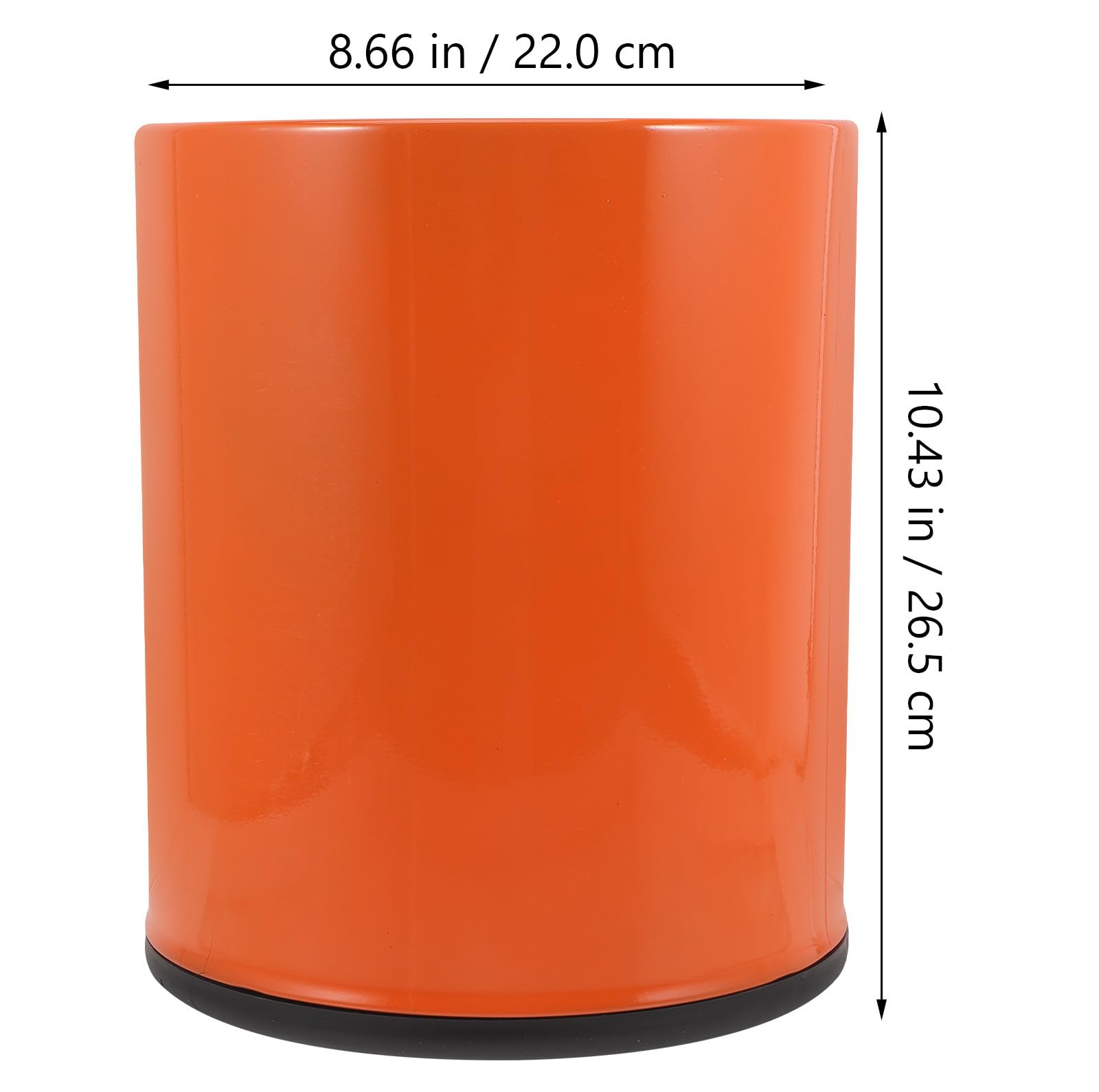 SHINEOFI Europäischer Müllbehälter aus Stabilem Kunststoff Feuerhemmend Modernes Design in Sonnenuntergangsorange Vielseitiger Papierkorb für Küche Bad und Büro Leicht zu Reinigen