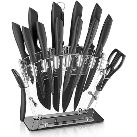 D.Perlla 16 PCS High Carbon Knife Set Cover