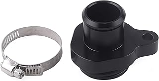 Połączenie rury wodnej płynu chłodzącego, złącze rury wodnej płynu chłodzącego czarny stop aluminium termostat złącze węża z narzędziem mocującym płynne nawadnianie adapter rury chłodzącej pasuje do 3,0 l Twin Turbo