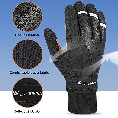 Luvas de Ciclismo, Andoer Luvas de ciclismo para esportes ao ar livre para BTT para bicicleta e moto