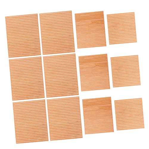 YARNOW 80個実木ボートデッキ用ストリップ 軽量無垢材 立簡単 ミニチュア家具やドールハウス床材 船模型修理 製作用素材