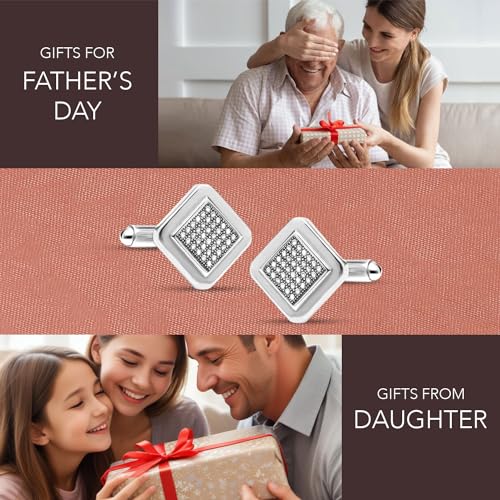 Mancuernillas de Plata 925 con Circonita para Hombre miniatura 2