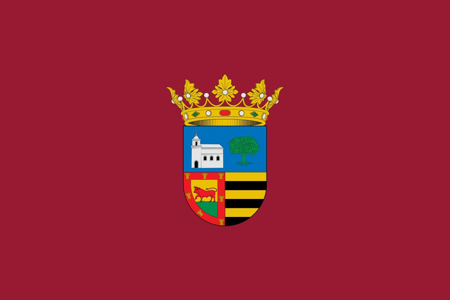 Drapeau La Pobla del Duc grand format indéchirable qui ne décolore pas au soleil