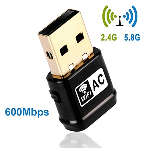 Adattatore Wireless USB WiFi, 600 Mbit/s Dual Band...